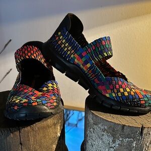 Bernie Mev Colorful Woven Flats